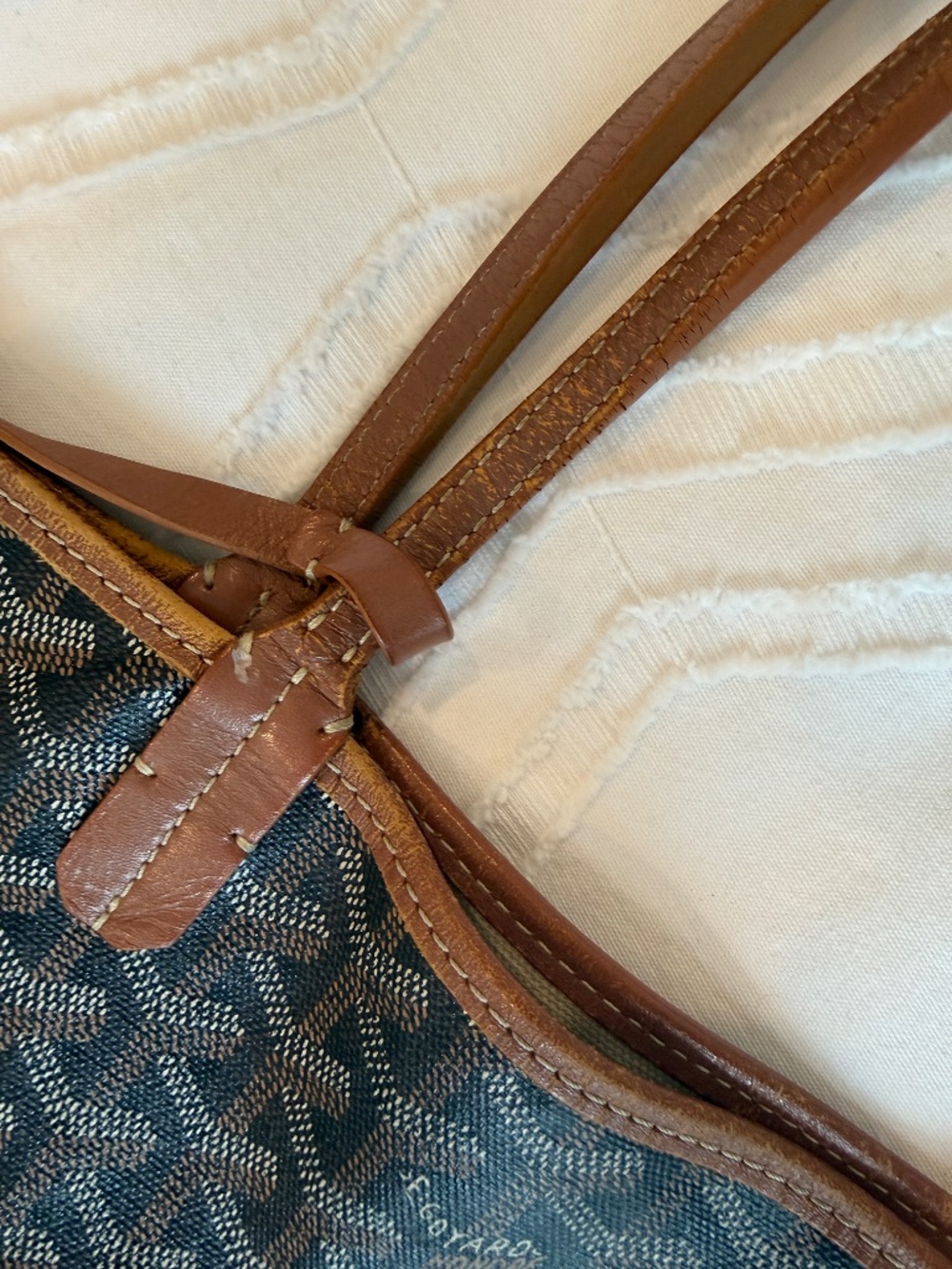 Authentic GOYARD ST. LOUIS TOTE PM, Black and Tan - Picture 4 of 15